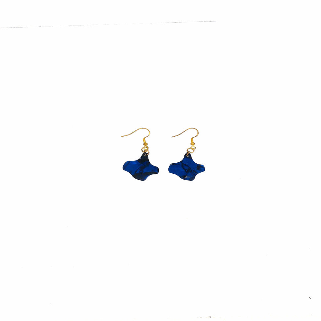 One of a Kind Dark Blue Guitar Pick Earring