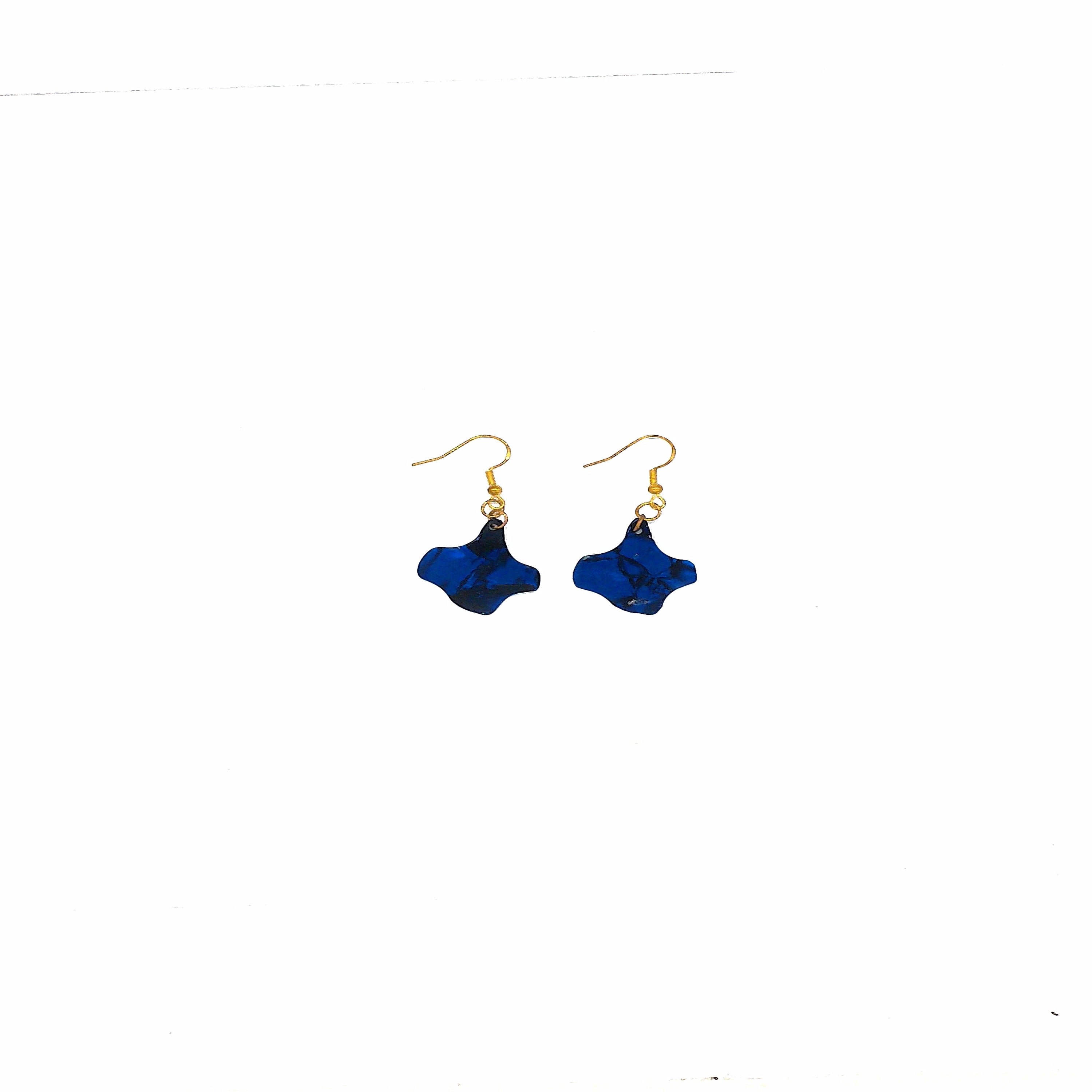 One of a Kind Dark Blue Guitar Pick Earring