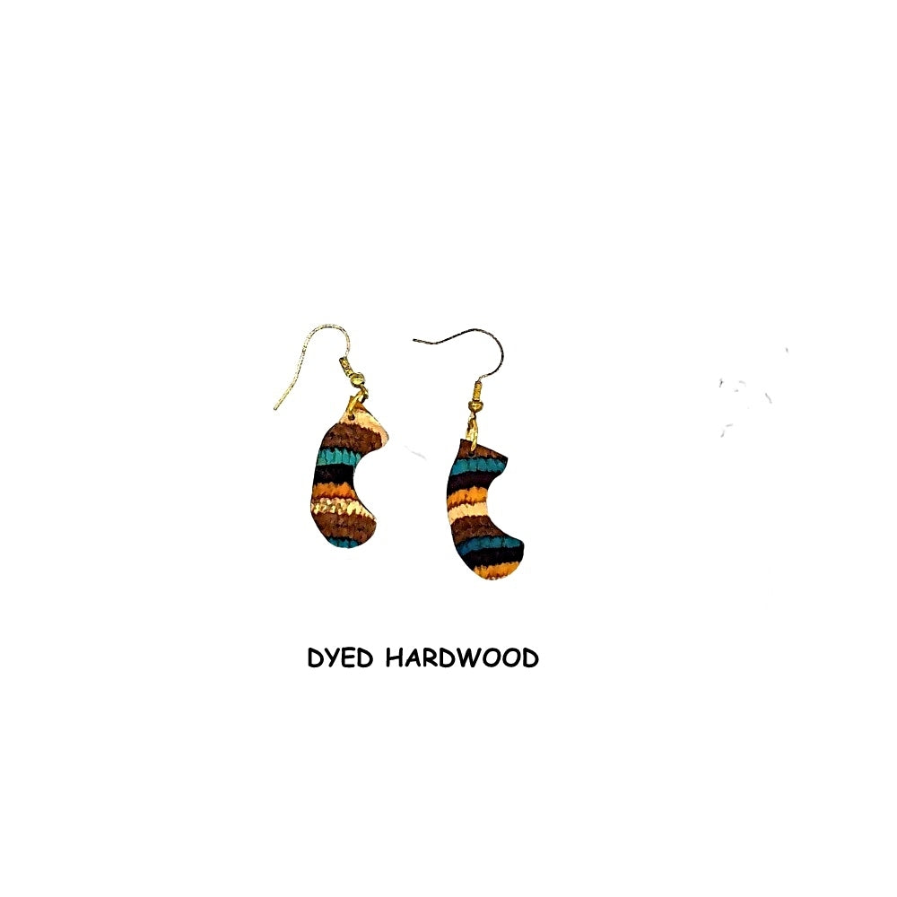 One of a Kind Mixed Hardwood Earring