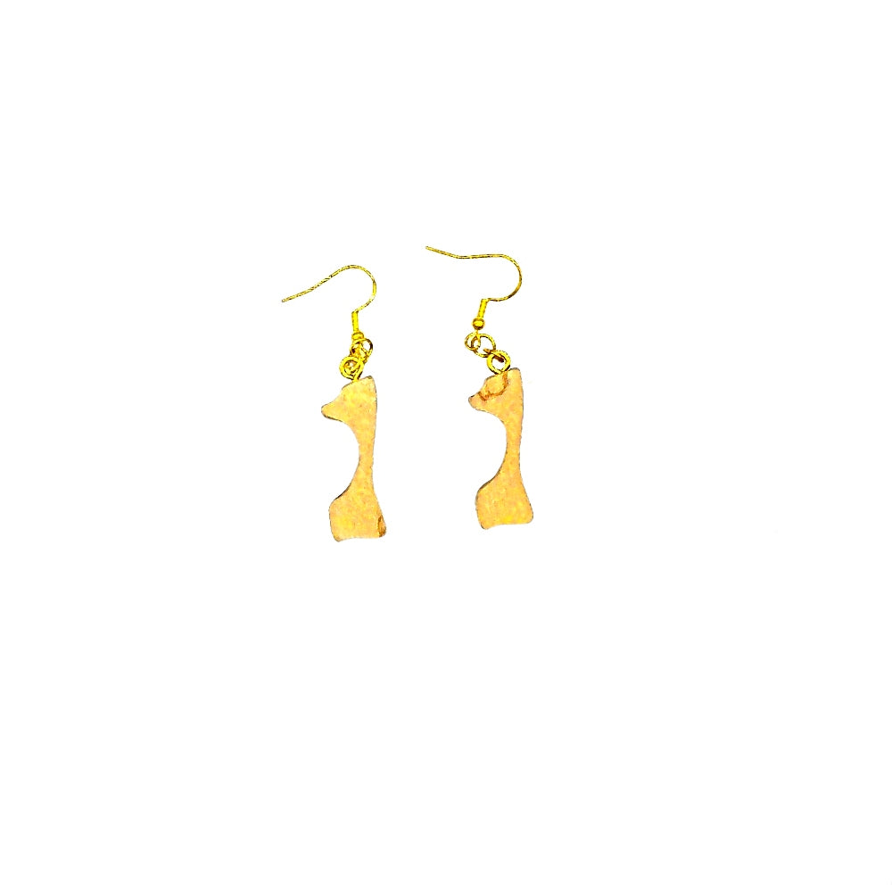 One of a Kind Curly Maple Earring