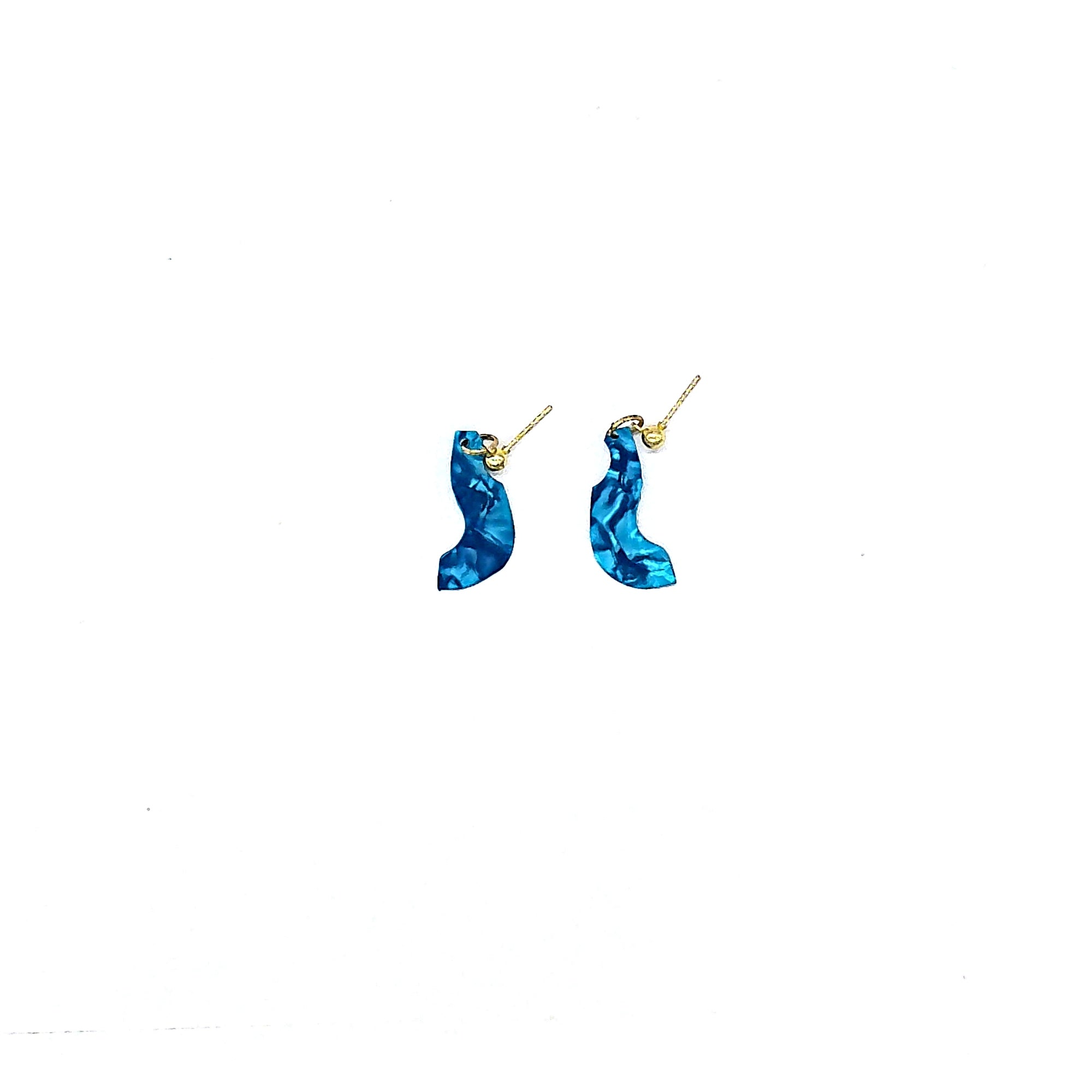 One of a Kind Light Blue Guitar Pick Earring