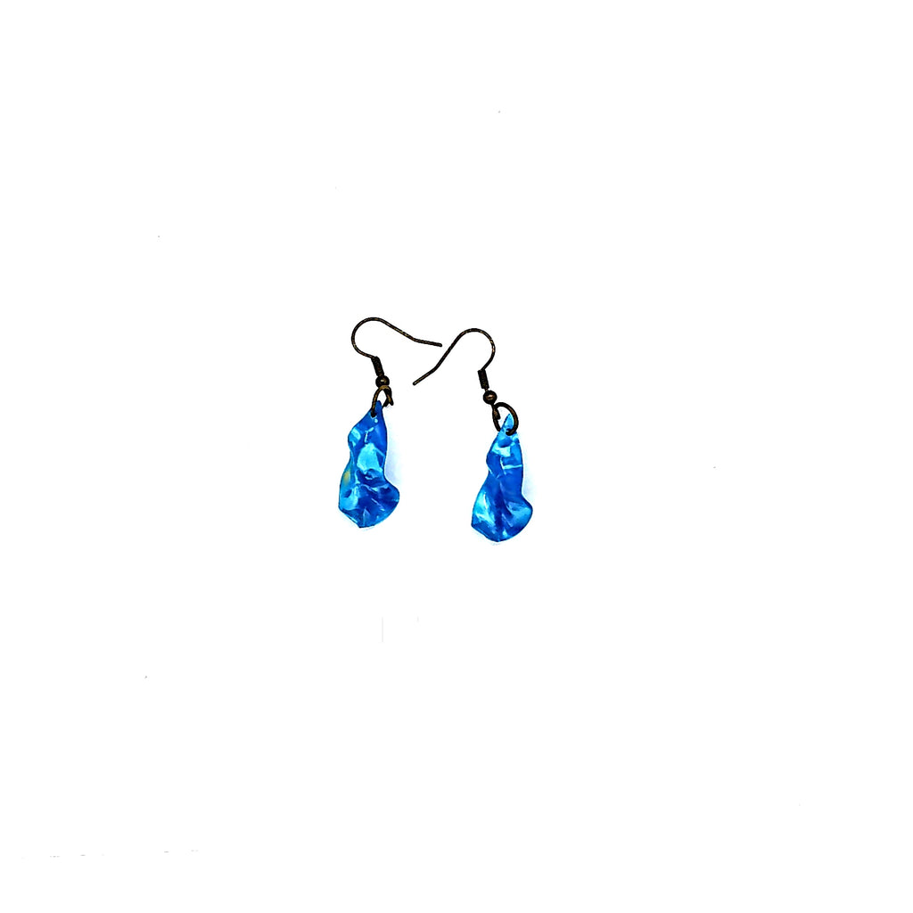 One of a Kind Light Blue Guitar Pick Earring