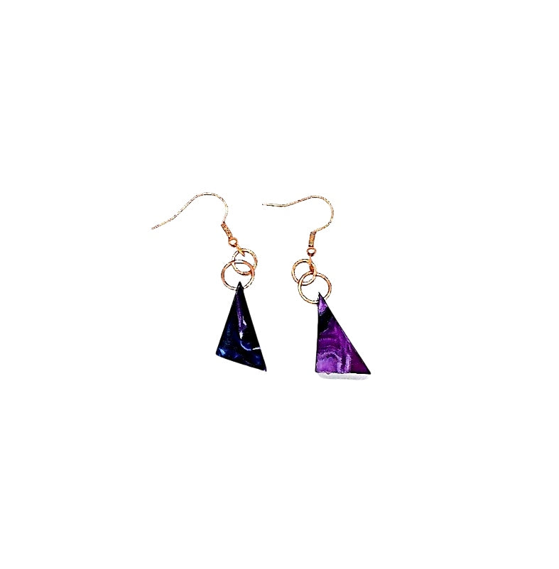 One of a Kind Purple Passion Acrylic Earring