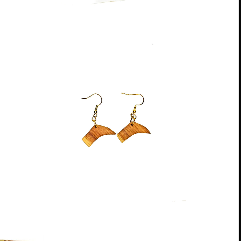 One of a Kind Bamboo Earring