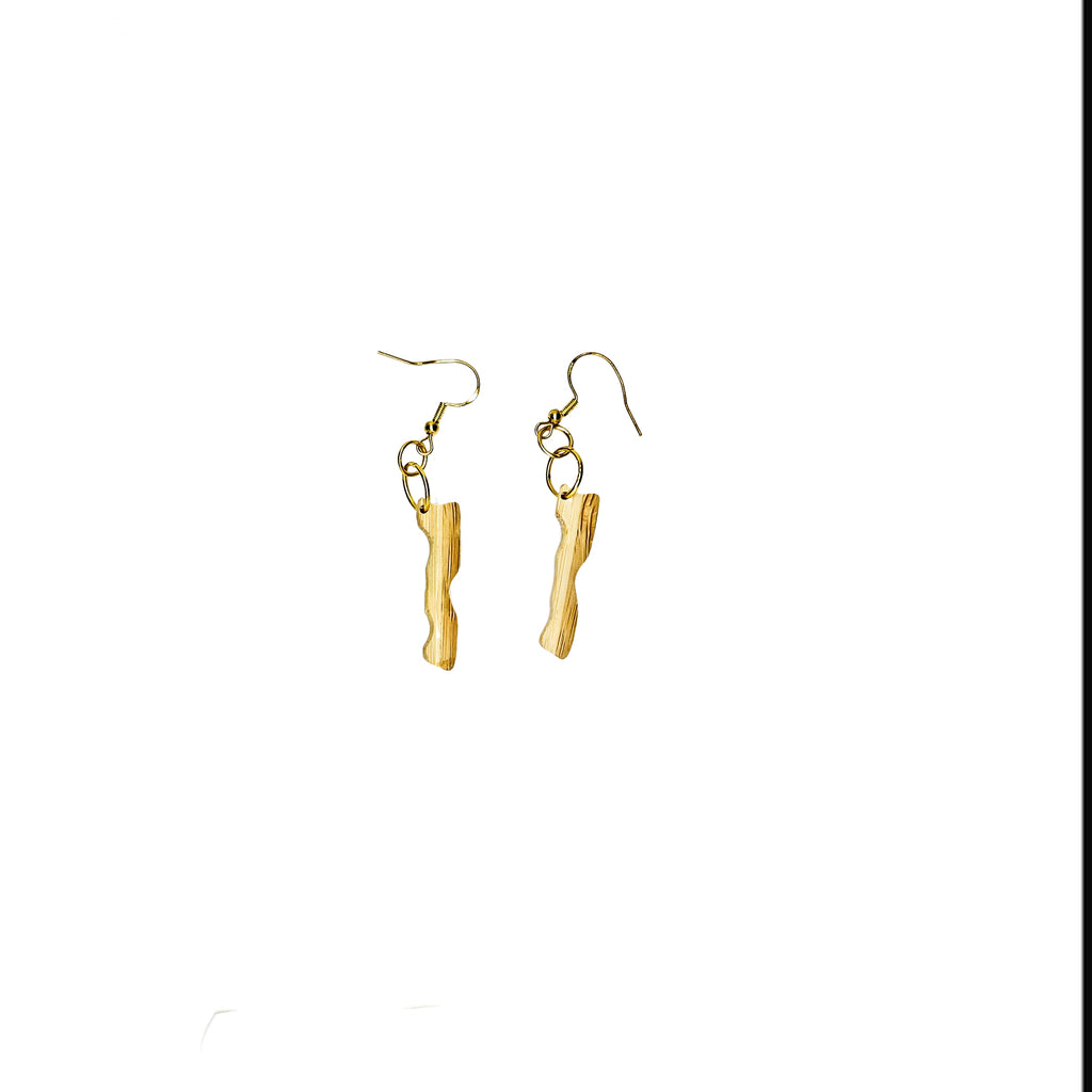 One of a Kind Bamboo Earring