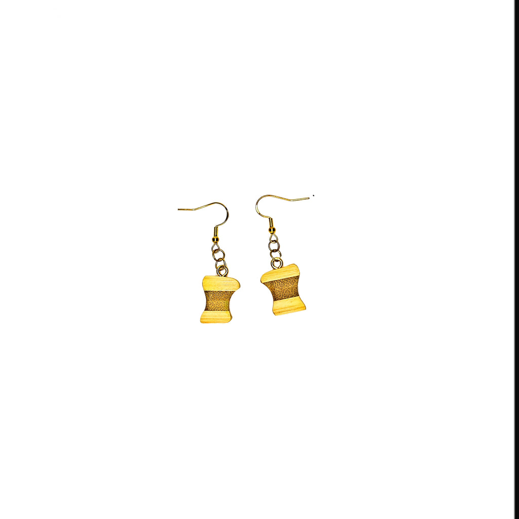 One of a Kind Bamboo Earring