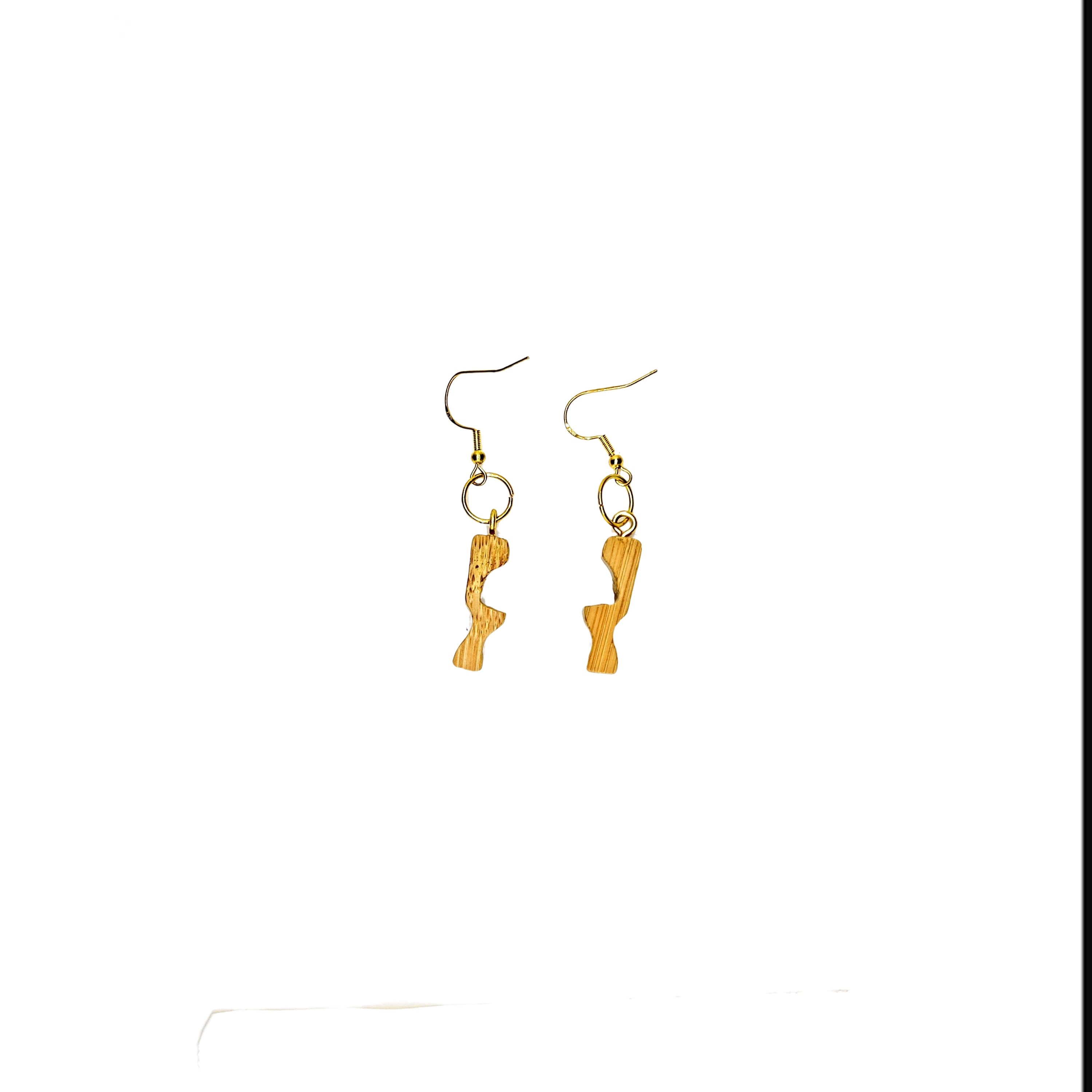 One of a Kind Bamboo Earring