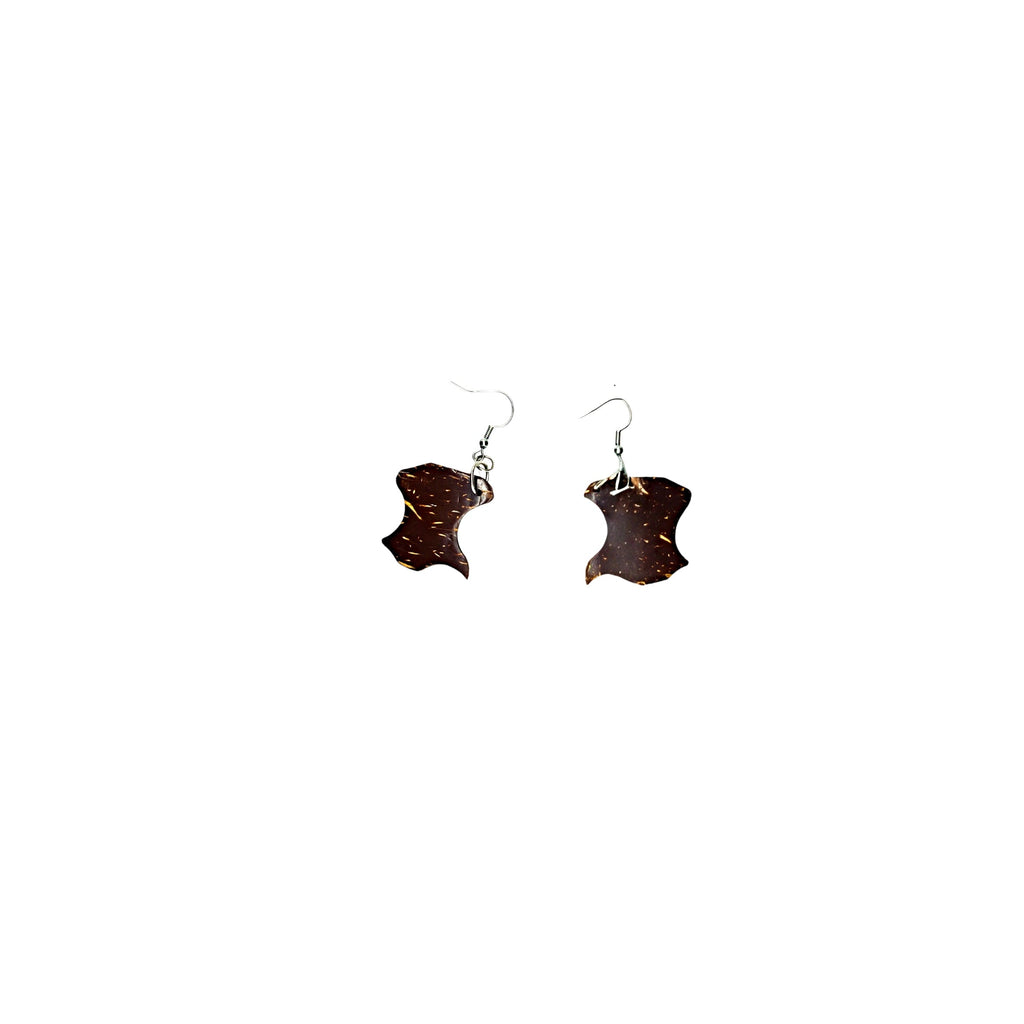 One of a Kind Coconut Shell Earrings
