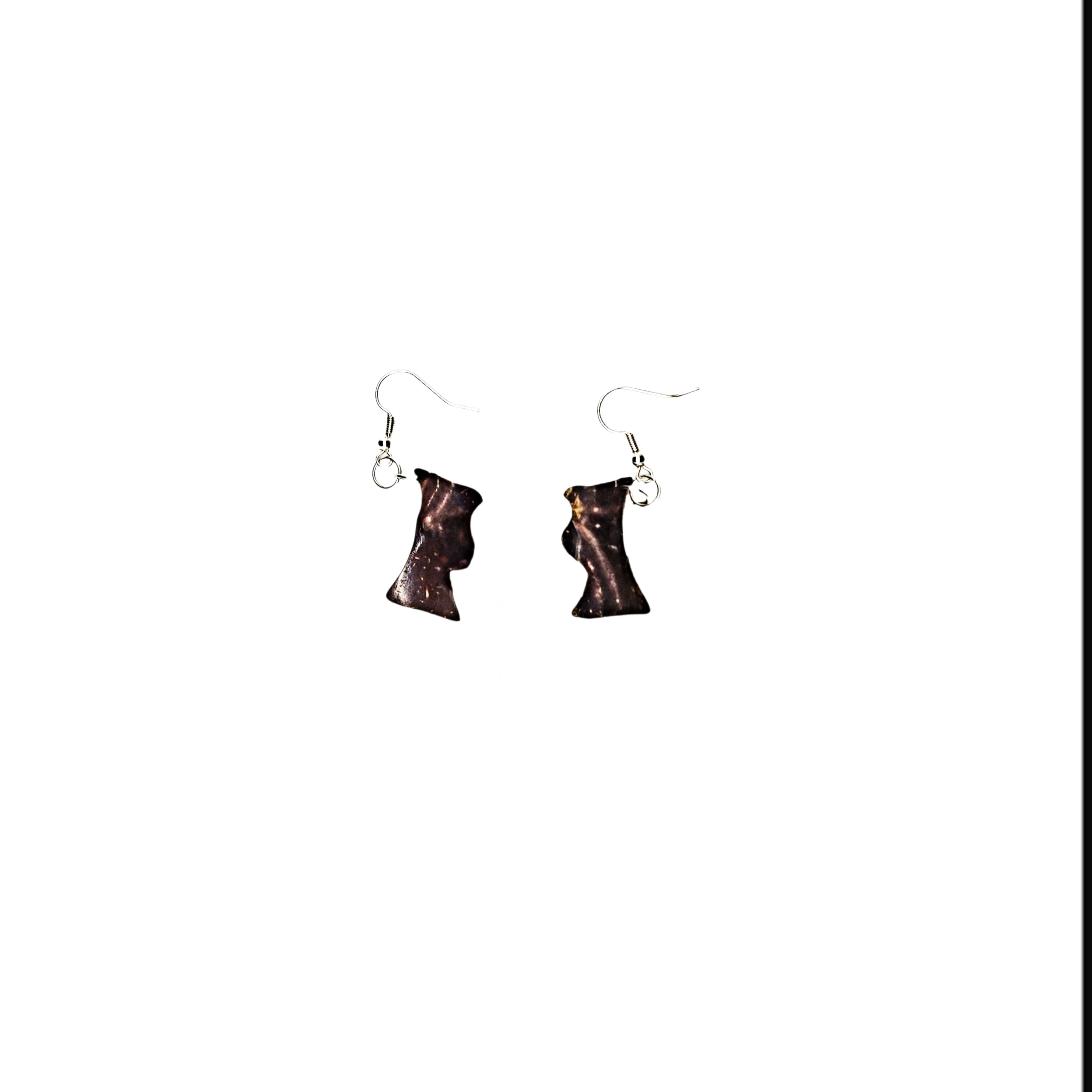 One of a Kind Coconut Shell Earrings