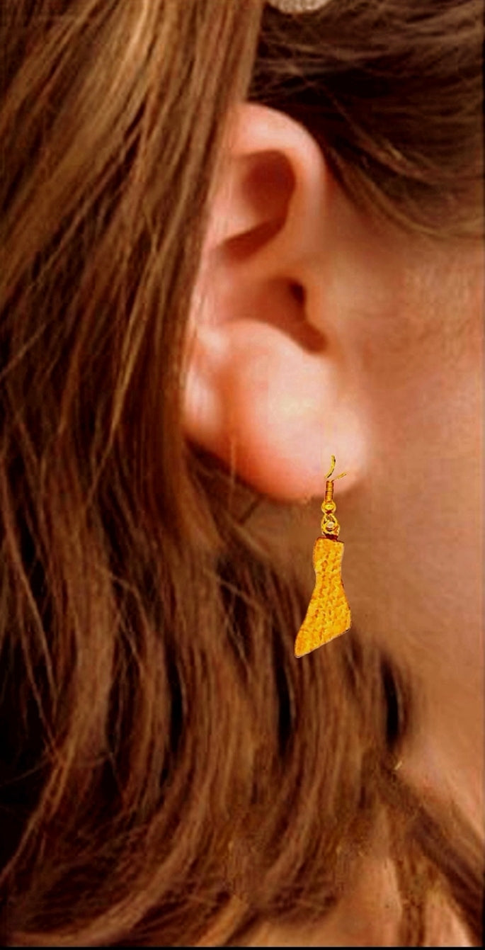 One of a Kind Bamboo Earring