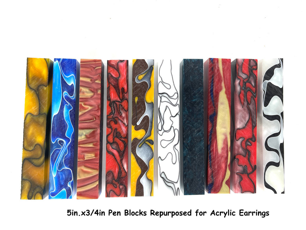 One of a Kind Kaleidoscope Acrylic Earring