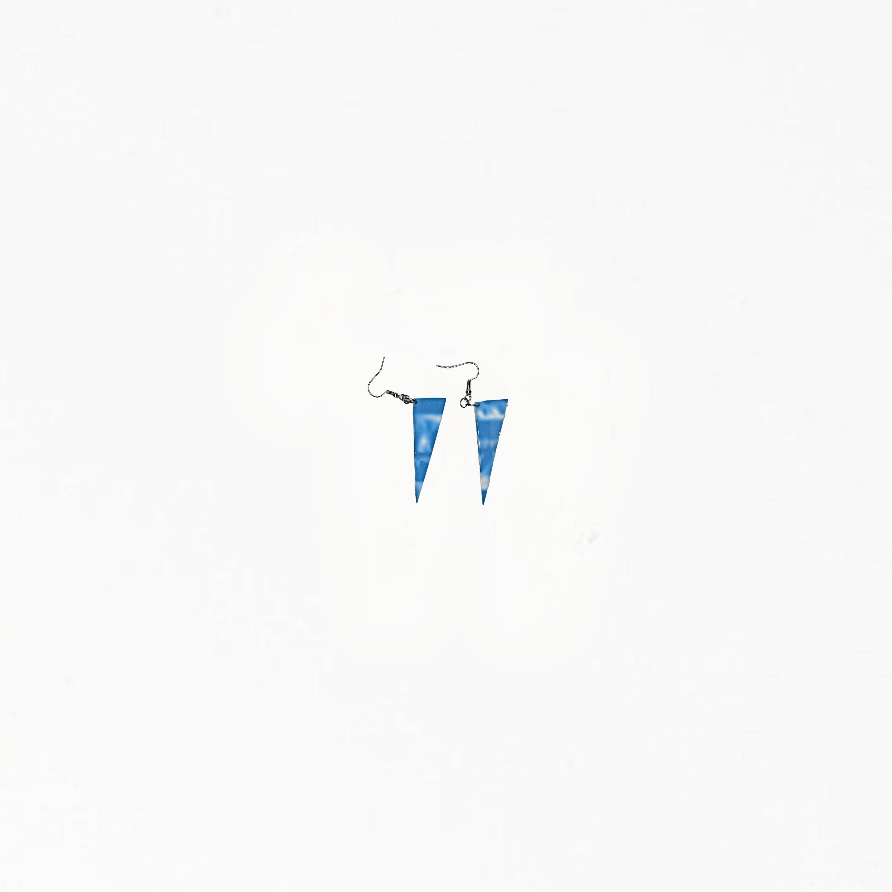 One of a Kind  Blue Waves Acrylic Earring