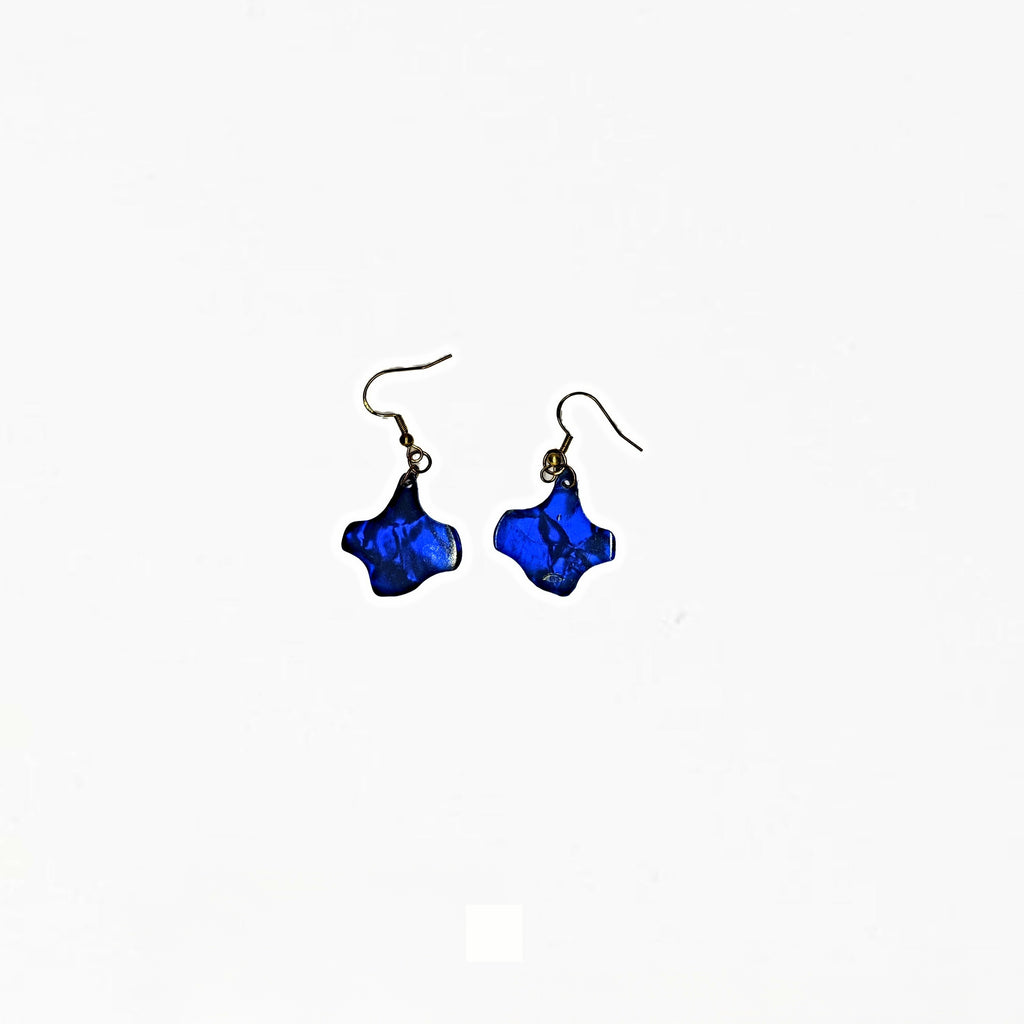 One of a Kind Dark Blue Guitar Pick Earring