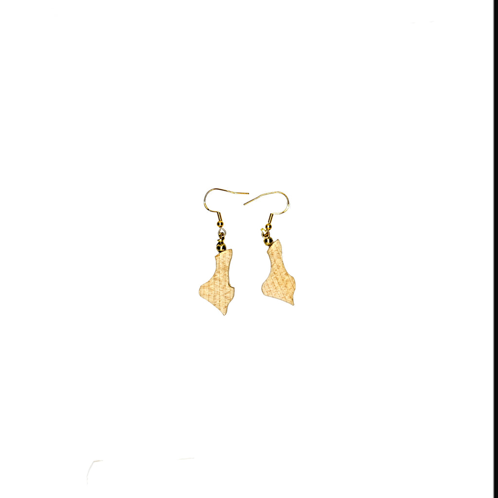 One of a Kind Curly Maple Earring