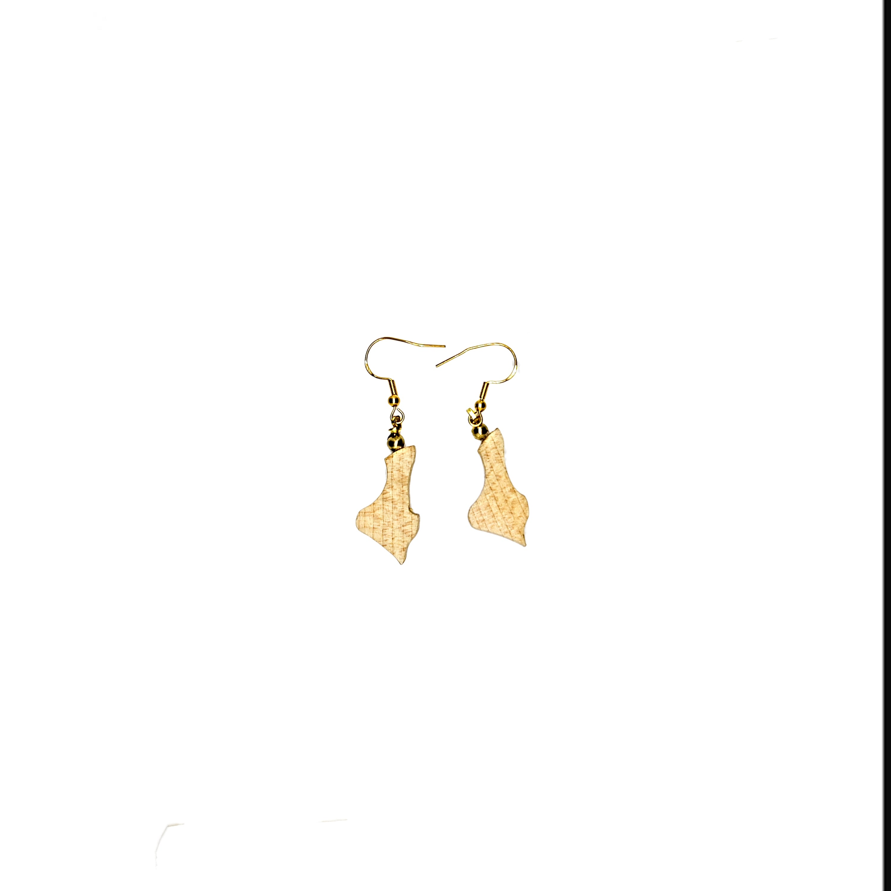 One of a Kind Curly Maple Earring